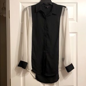 Rock & Republic M Black/White Button Down Blouse